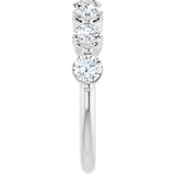 Platinum Round Lab-Grown Diamond Shared-Prong Anniversary Band – 3.8 mm Stones - view 4