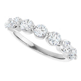 10K Gold Round Lab-Grown Diamond Shared-Prong Anniversary Band – 9/10–1 1/3 CTW - White Gold - view 5