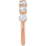 10K Gold Round Lab-Grown Diamond Shared-Prong Anniversary Band – 9/10–1 1/3 CTW - Rose Gold - view 4