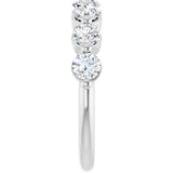 10K Gold Round Natural Diamond Shared-Prong Anniversary Band – 3/4–1 1/2 CTW - White Gold - view 4