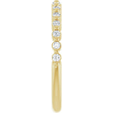 14K Gold Round Natural Diamond Shared-Prong Anniversary Band – 1/5–9/10 CTW - Yellow Gold - view 4
