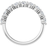 10K Gold Round Lab-Grown Diamond Shared-Prong Anniversary Band – 1/5–5/8 CTW - White Gold - view 2