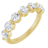 10K Gold Round Lab-Grown Diamond Shared-Prong Anniversary Band – 9/10–1 1/3 CTW - Yellow Gold