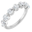 Platinum Round Lab-Grown Diamond Shared-Prong Anniversary Band – 3.75 mm Stones