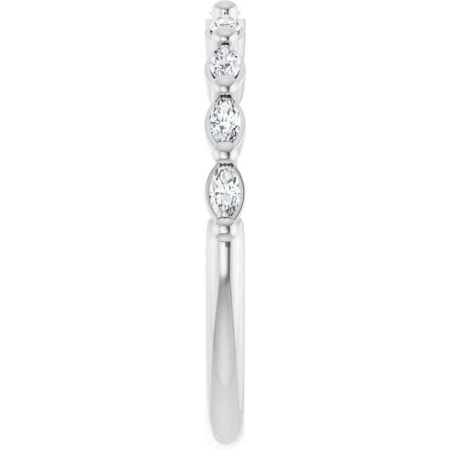 Platinum Marquise Lab-Grown Diamond Shared-Prong Anniversary Band – 1/4–1 CTW - view 4