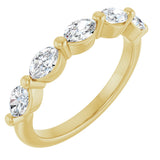 14K Gold Marquise Lab-Grown Diamond Shared-Prong Anniversary Band – 1 CTW - Yellow Gold