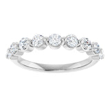 Platinum Round Natural Diamond Shared-Prong Anniversary Band – 1/5–1 3/4 CTW - view 3