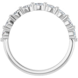 Platinum Marquise Lab-Grown Diamond Shared-Prong Anniversary Band – 1/4–1 CTW - view 2