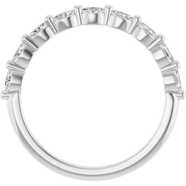 Platinum Marquise Lab-Grown Diamond Shared-Prong Anniversary Band – 1/4–1 CTW - view 2