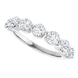 10K Gold Round Lab-Grown Diamond Shared-Prong Anniversary Band – 9/10–1 1/3 CTW - White Gold - view 5