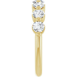 10K Gold Round Lab-Grown Diamond Shared-Prong Anniversary Band – 9/10–1 1/3 CTW - Yellow Gold - view 4