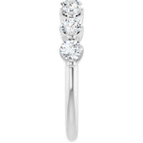 10K Gold Round Lab-Grown Diamond Shared-Prong Anniversary Band – 9/10–1 1/3 CTW - White Gold - view 4