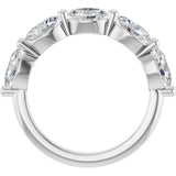 Platinum Oval Lab-Grown Diamond Shared-Prong Anniversary Band – 9/10–1 7/8 CTW - view 2