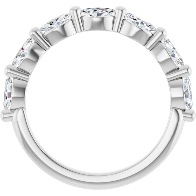 Platinum Marquise Lab-Grown Diamond Shared-Prong Anniversary Band – 1/4–1 CTW - view 2