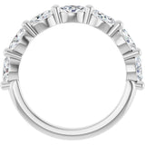 14K Gold Marquise Lab-Grown Diamond Shared-Prong Anniversary Band – 1/4–3/4 CTW - White Gold - view 2