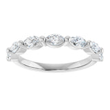 Platinum Marquise Lab-Grown Diamond Shared-Prong Anniversary Band – 1/4–1 CTW - view 3