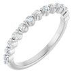 Platinum Round Lab-Grown Diamond Shared-Prong Anniversary Band – 1.7 mm Stones