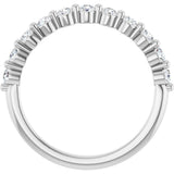 Platinum Round Lab-Grown Diamond Shared-Prong Anniversary Band – 2 mm Stones - view 2