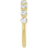 10K Gold Round Natural Diamond Shared-Prong Anniversary Band – 1/5–5/8 CTW - Yellow Gold - view 4