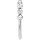 10K Gold Round Natural Diamond Shared-Prong Anniversary Band – 1/5–5/8 CTW - White Gold - view 4