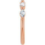 14K Gold Marquise Lab-Grown Diamond Shared-Prong Anniversary Band – 1/4–3/4 CTW - Rose Gold - view 4