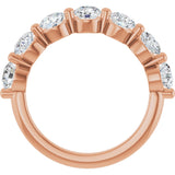 10K Gold Round Lab-Grown Diamond Shared-Prong Anniversary Band – 1 5/8 CTW - Rose Gold - view 2