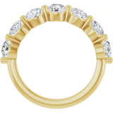 10K Gold Round Lab-Grown Diamond Shared-Prong Anniversary Band – 1 5/8 CTW - Yellow Gold - view 2