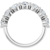 10K Gold Round Lab-Grown Diamond Shared-Prong Anniversary Band – 1 5/8 CTW - White Gold - view 2