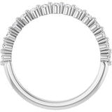 10K Gold Round Lab-Grown Diamond Shared-Prong Anniversary Band – 1/5–5/8 CTW - White Gold - view 2