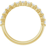 10K Gold Round Lab-Grown Diamond Shared-Prong Anniversary Band – 1/5–5/8 CTW - Yellow Gold - view 2