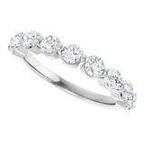 10K Gold Round Lab-Grown Diamond Shared-Prong Anniversary Band – 9/10–1 1/3 CTW - White Gold - view 5