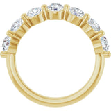 10K Gold Round Lab-Grown Diamond Shared-Prong Anniversary Band – 9/10–1 1/3 CTW - Yellow Gold - view 2