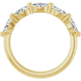 14K Gold Marquise Lab-Grown Diamond Shared-Prong Anniversary Band – 1/4–3/4 CTW - Yellow Gold - view 2