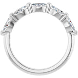 Platinum Marquise Lab-Grown Diamond Shared-Prong Anniversary Band – 1/4–1 CTW - view 2
