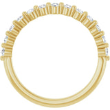10K Gold Round Lab-Grown Diamond Shared-Prong Anniversary Band – 1/5–5/8 CTW - Yellow Gold - view 2