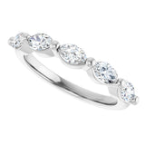 Platinum Marquise Lab-Grown Diamond Shared-Prong Anniversary Band – 1/4–1 CTW - view 5