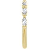 14K Gold Marquise Lab-Grown Diamond Shared-Prong Anniversary Band – 1/4–3/4 CTW - Yellow Gold - view 4