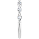 Platinum Marquise Lab-Grown Diamond Shared-Prong Anniversary Band – 1/4–1 CTW - view 4