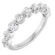 Platinum Round Lab-Grown Diamond Shared-Prong Anniversary Band – 3 mm Stones