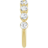 10K Gold Round Natural Diamond Shared-Prong Anniversary Band – 3/4–1 1/2 CTW - Yellow Gold - view 4