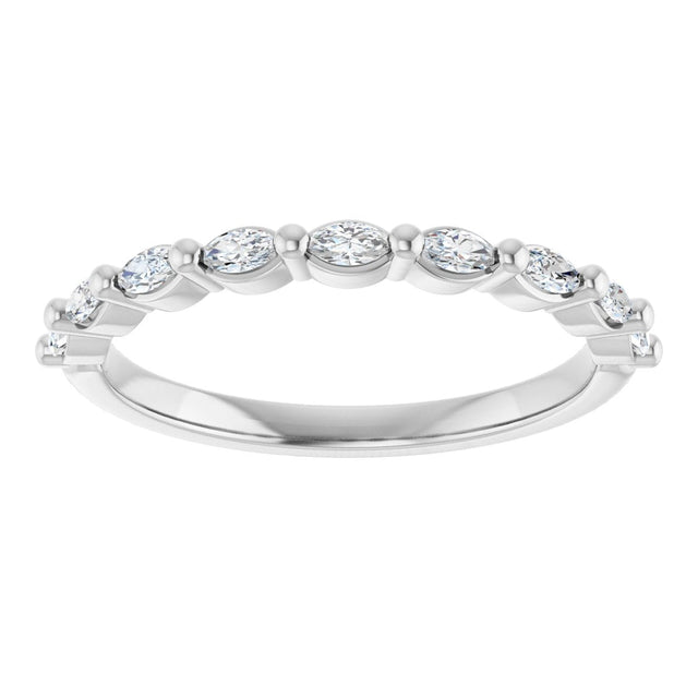 Platinum Marquise Lab-Grown Diamond Shared-Prong Anniversary Band – 1/4–1 CTW - view 3