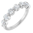 Platinum Round Lab-Grown Diamond Shared-Prong Anniversary Band – 3.5 mm Stones