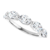 Platinum Oval Lab-Grown Diamond Shared-Prong Anniversary Band – 9/10–1 7/8 CTW - view 5