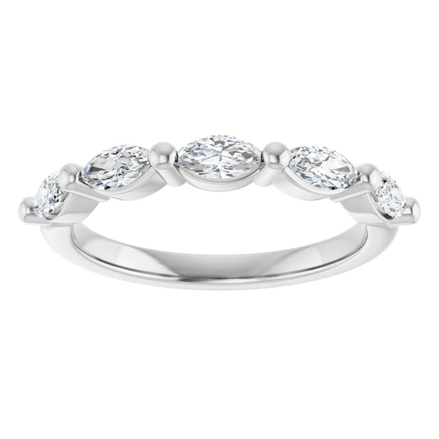 Platinum Marquise Lab-Grown Diamond Shared-Prong Anniversary Band – 1/4–1 CTW - view 3