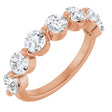 10K Gold Round Natural Diamond Shared-Prong Anniversary Band – 1 5/8 CTW - Rose Gold