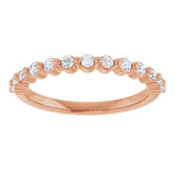 10K Gold Round Lab-Grown Diamond Shared-Prong Anniversary Band – 1/5–5/8 CTW - Rose Gold - view 3