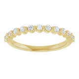 10K Gold Round Lab-Grown Diamond Shared-Prong Anniversary Band – 1/5–5/8 CTW - Yellow Gold - view 3