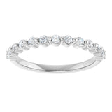 10K Gold Round Lab-Grown Diamond Shared-Prong Anniversary Band – 1/5–5/8 CTW - White Gold - view 3
