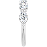 Platinum Oval Lab-Grown Diamond Shared-Prong Anniversary Band – 9/10–1 7/8 CTW - view 4