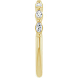 14K Gold Marquise Lab-Grown Diamond Shared-Prong Anniversary Band – 1/4–3/4 CTW - Yellow Gold - view 4